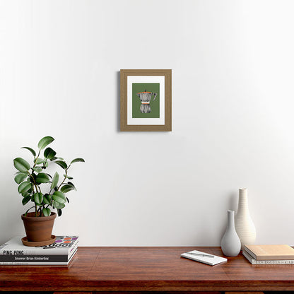 Zebra Moka in Olive Framed Art Print Gallery Image 37