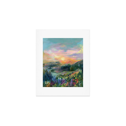 Sunset Landscape Art Print Gallery Image 1