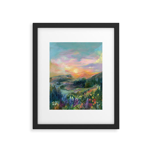 Sunset Landscape Framed Art Print Gallery Image 1