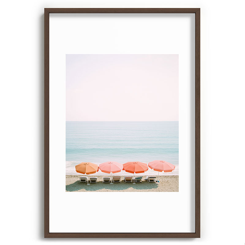 Beach Umbrella Pastel Minimalist AI Photography Framed Art Print Gallery Image 68
