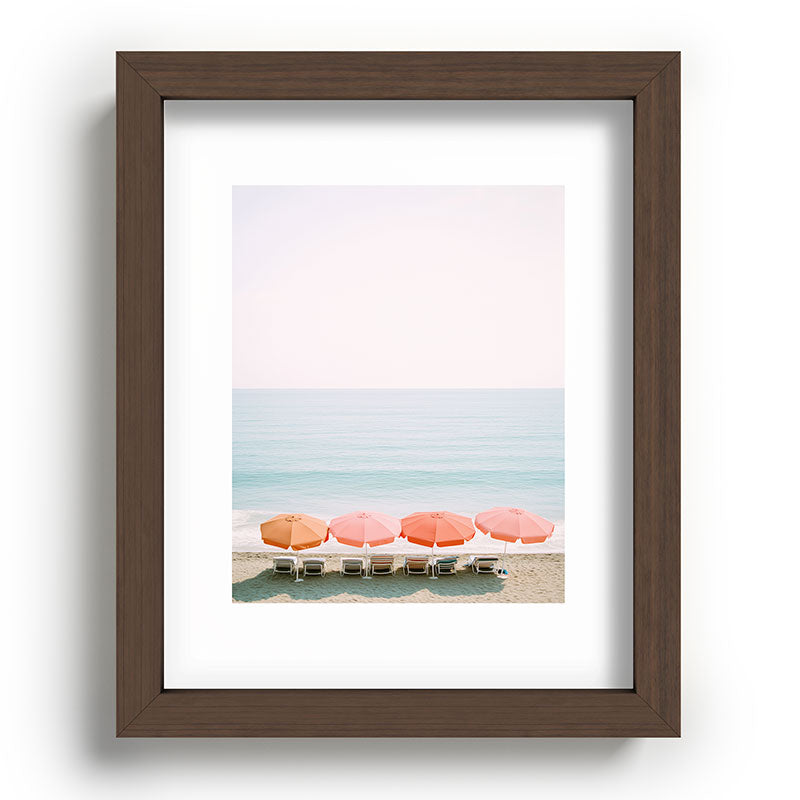 Beach Umbrella Pastel Minimalist AI Photography Framed Art Print Gallery Image 63