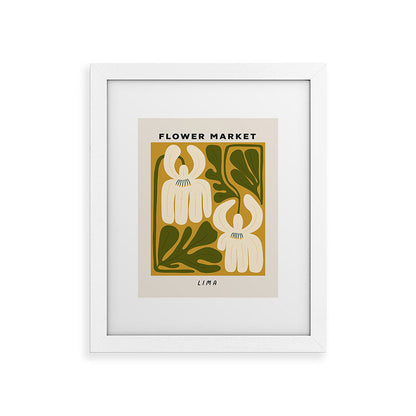 Flower Market Lima, Retro Eclectic Floral Print Framed Art Print Gallery Image 51