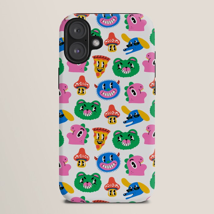 Funny retro cartoon character mascot pattern iPhone Case Gallery Image 10