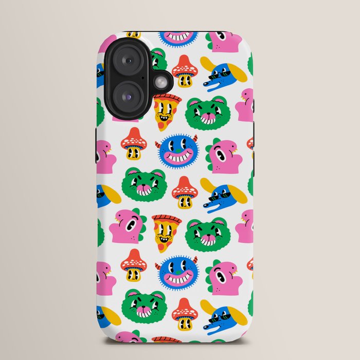 Funny retro cartoon character mascot pattern iPhone Case Gallery Image 13