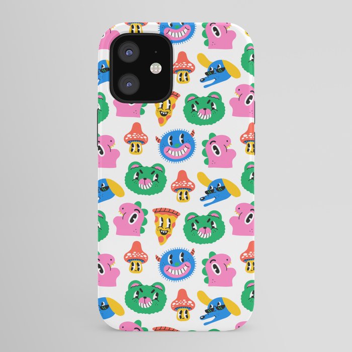 Funny retro cartoon character mascot pattern iPhone Case Gallery Image 41