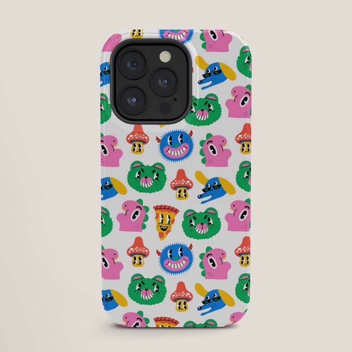 Funny retro cartoon character mascot pattern iPhone Case Gallery Image 27