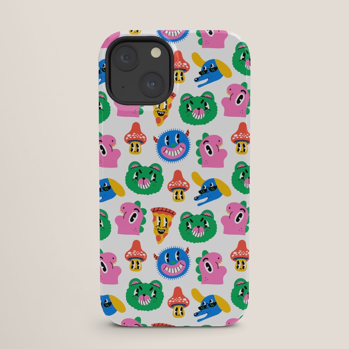 Funny retro cartoon character mascot pattern iPhone Case Gallery Image 25