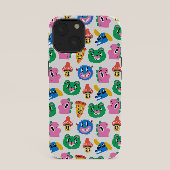 Funny retro cartoon character mascot pattern iPhone Case Gallery Image 33
