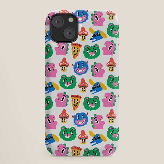 Funny retro cartoon character mascot pattern iPhone Case Gallery Image 18