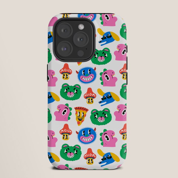 Funny retro cartoon character mascot pattern iPhone Case Gallery Image 11