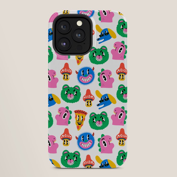 Funny retro cartoon character mascot pattern iPhone Case Gallery Image 28