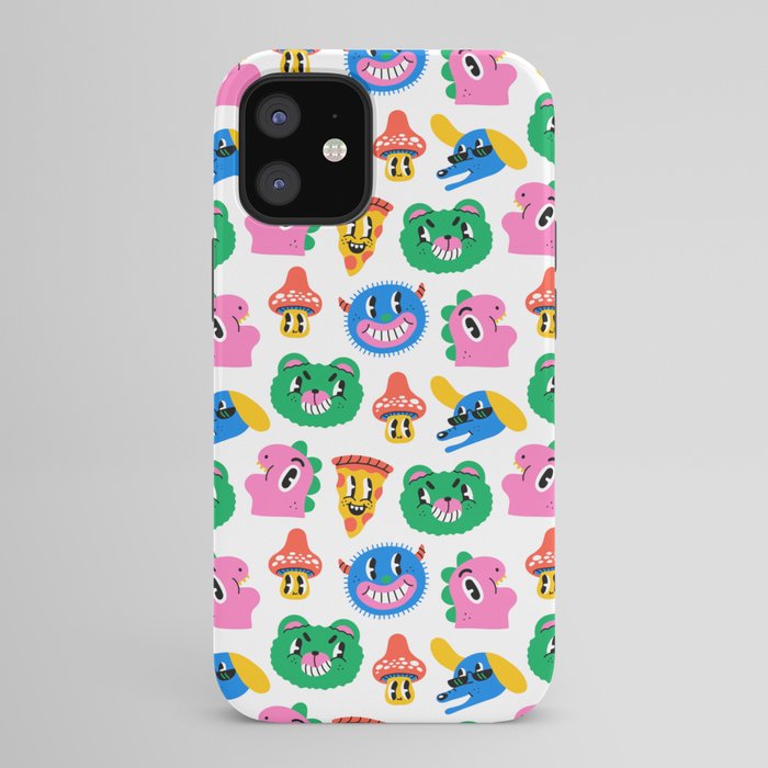 Funny retro cartoon character mascot pattern iPhone Case Gallery Image 42