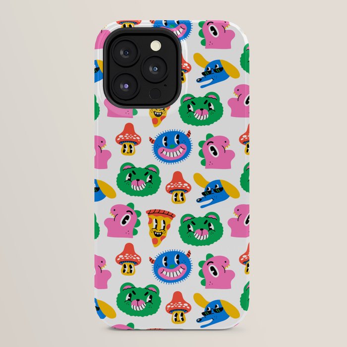 Funny retro cartoon character mascot pattern iPhone Case Gallery Image 32
