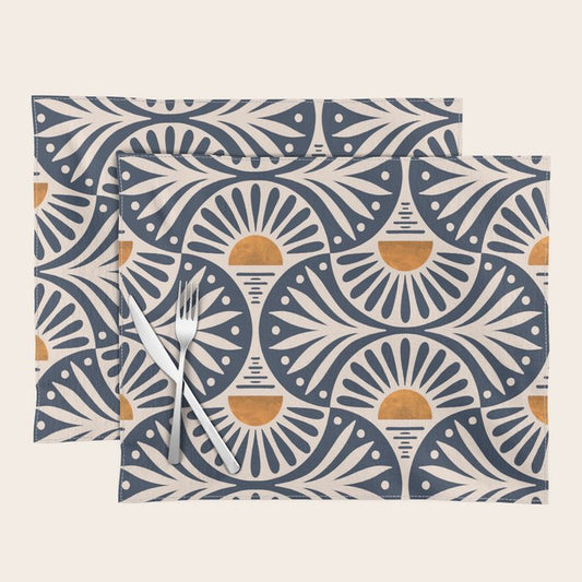 Art Deco Sunset and Leaves Placemat Gallery Image 1