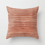 Nomad Terracotta Stripes Throw Pillow Gallery Image 1