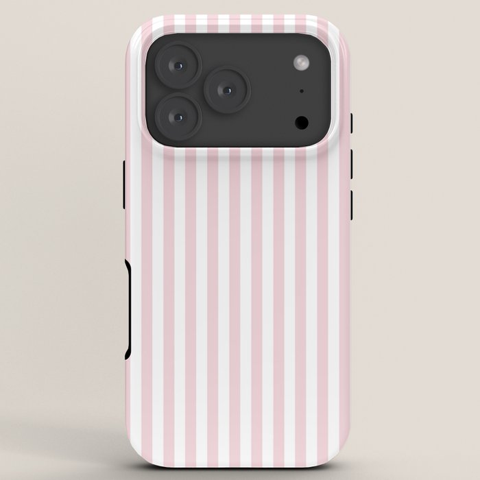 Pastel Pink & White Simple Stripe iPhone Case Gallery Image 7