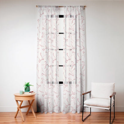 Coquette Pink Bows Window Curtain Gallery Image 24