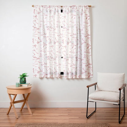 Coquette Pink Bows Window Curtain Gallery Image 11