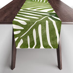 Summer Fern Simple Modern Watercolor Table Runner Gallery Image 1