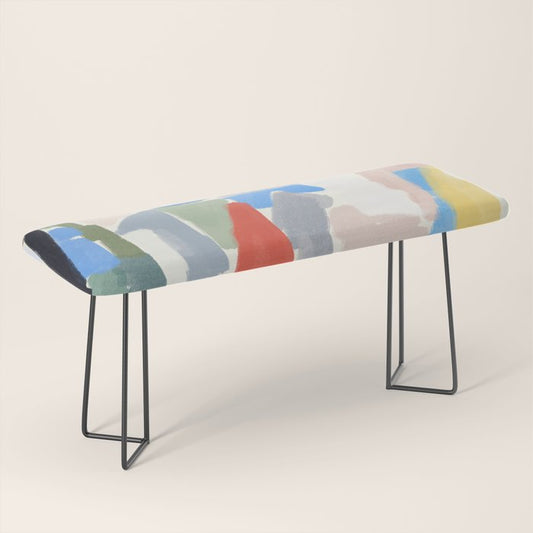 Abstract color pieces Bench Gallery Image 1