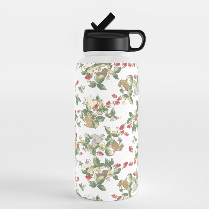 Strawberry fields bunnies Water Bottle Gallery Image 4