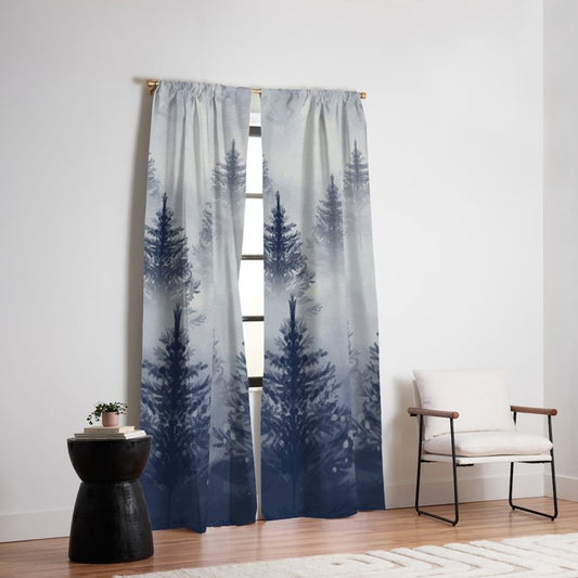 Foggy Forest 2 Window Curtain Gallery Image 2