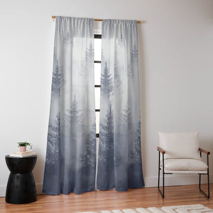 Foggy Forest 2 Window Curtain Gallery Image 14