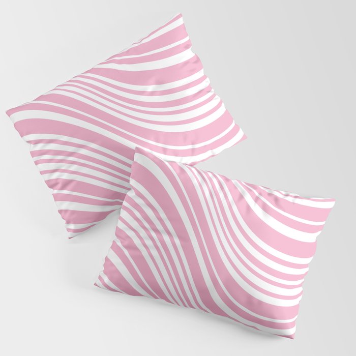 Wavy Stripes XXXI - Pastel Pink Pillow Sham Gallery Image 3