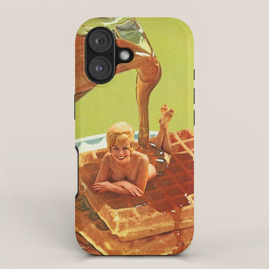 Pour some syrup on me - Breakfast Waffles iPhone Case Gallery Image 1