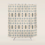 Light Indigo Shibori Shower Curtain Gallery Image 1
