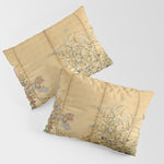 Japanese Edo Period Six-Panel Gold Leaf Screen - Spring and Autumn Flowers Pillow Sham Gallery Image 1