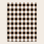 Gingham Large Tan Black White Poster Gallery Image 1