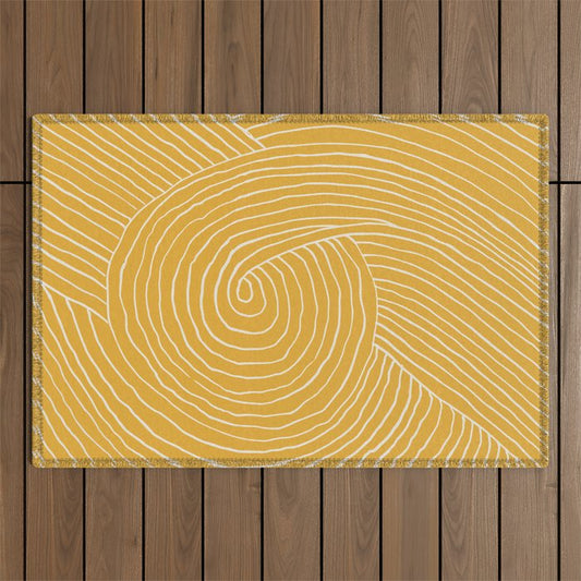 Strokes 02: Tulip Yellow Edition Outdoor Rug Gallery Image 1