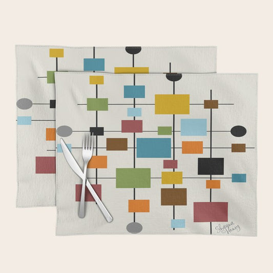 Mid-Century Modern Art 1.3 Placemat Gallery Image 2