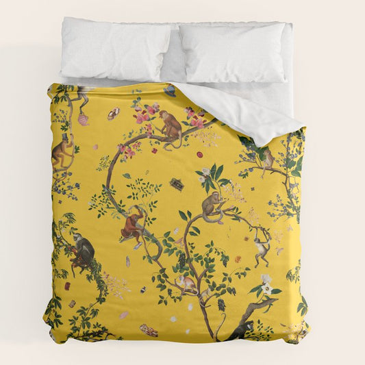 Monkey World Yellow Duvet Cover Gallery Image 2