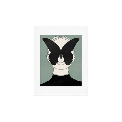 BLACK BUTTERFLY Line Drawing Art Print Gallery Image 2