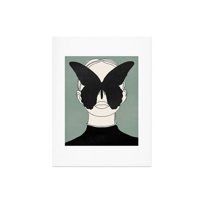 BLACK BUTTERFLY Line Drawing Art Print Gallery Image 6
