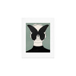 BLACK BUTTERFLY Line Drawing Art Print Gallery Image 1