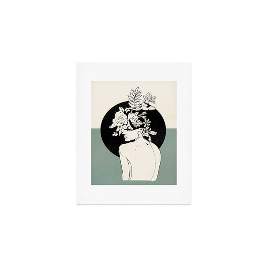 Bloom 8 Line Drawing Art Print Gallery Image 1