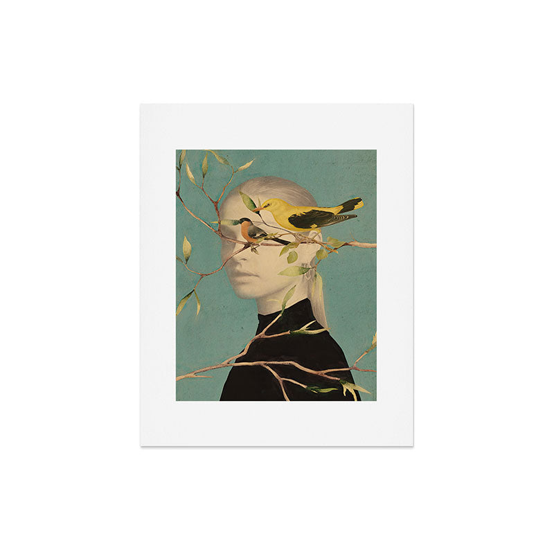 Woman and Birds Art Print Gallery Image 5