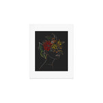 woman with flowers 8 Line Art Art Print Gallery Image 1