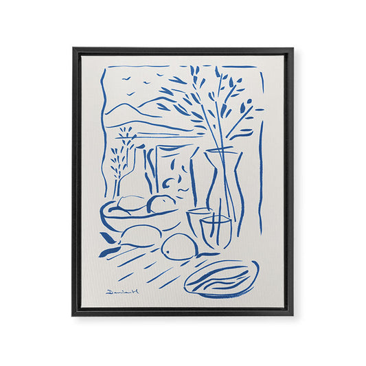 Mediterranean View Framed Canvas Print Gallery Image 2