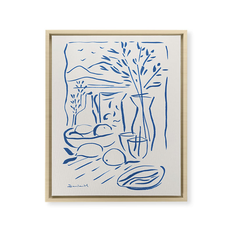 Mediterranean View Framed Canvas Print Gallery Image 13