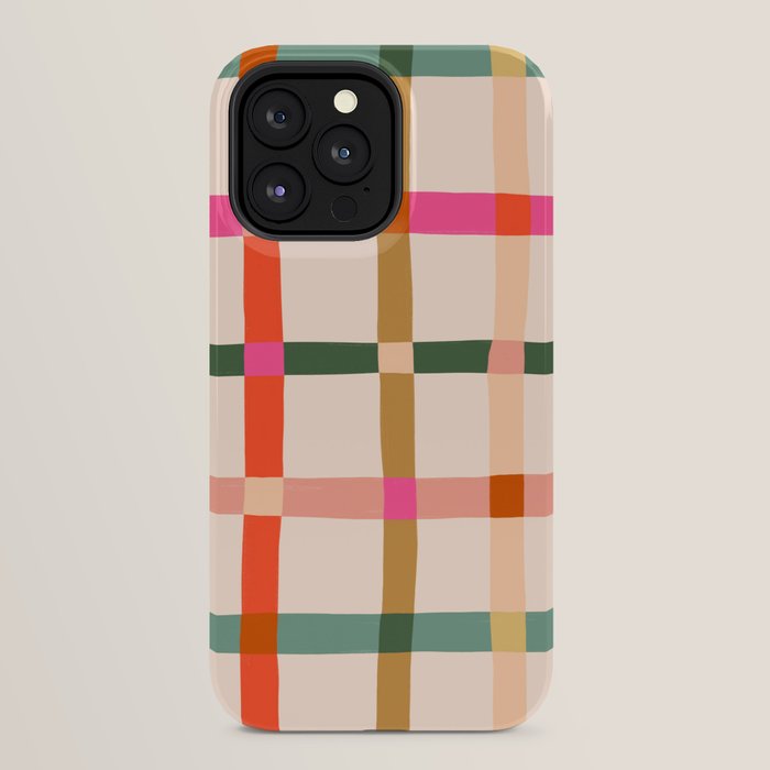 Colourful window pane checked pattern iPhone Case Gallery Image 24