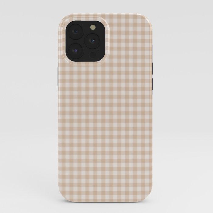 Gingham Plaid Pattern - Warm Neutral Tan iPhone Case Gallery Image 40