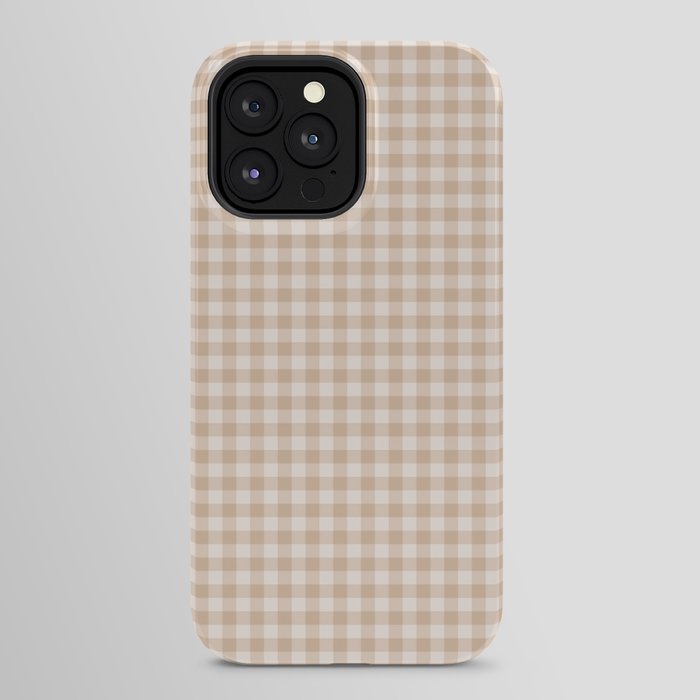 Gingham Plaid Pattern - Warm Neutral Tan iPhone Case Gallery Image 32