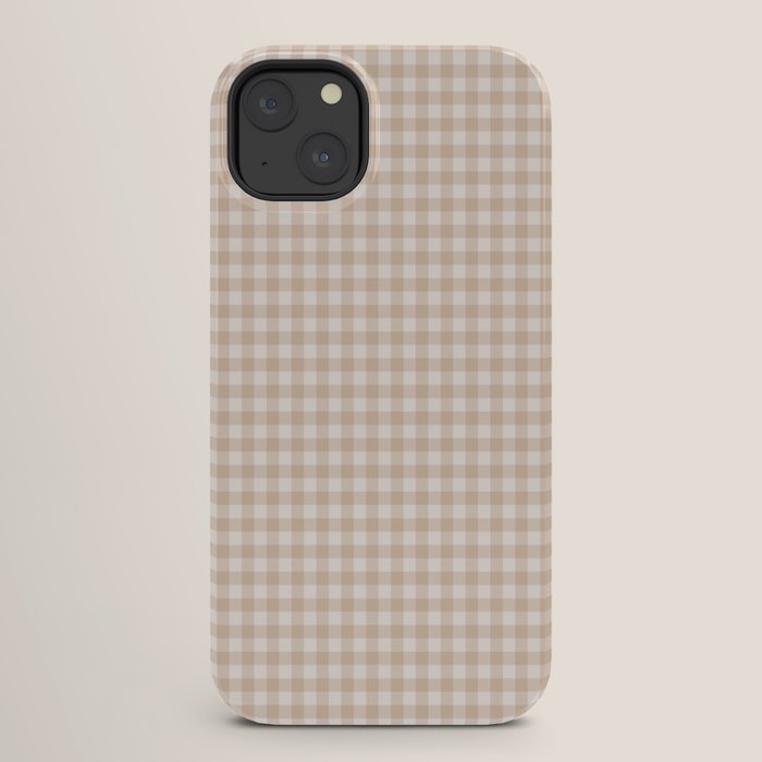 Gingham Plaid Pattern - Warm Neutral Tan iPhone Case Gallery Image 26