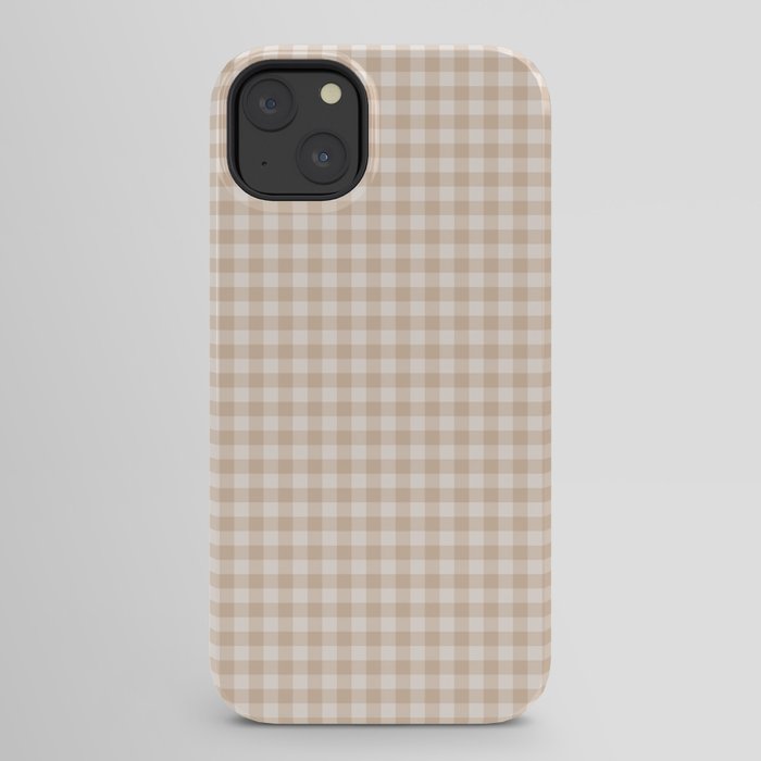 Gingham Plaid Pattern - Warm Neutral Tan iPhone Case Gallery Image 30