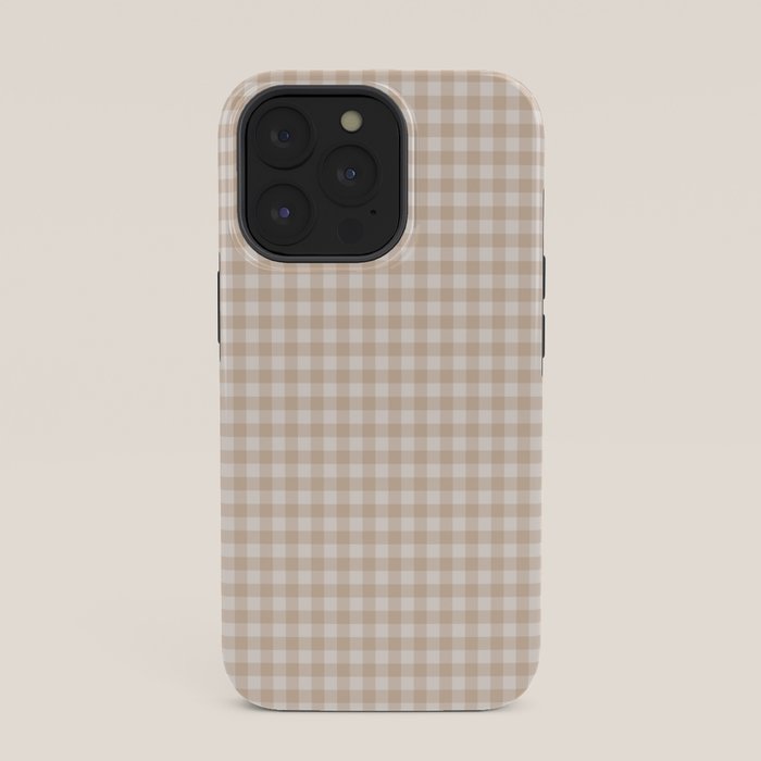 Gingham Plaid Pattern - Warm Neutral Tan iPhone Case Gallery Image 35