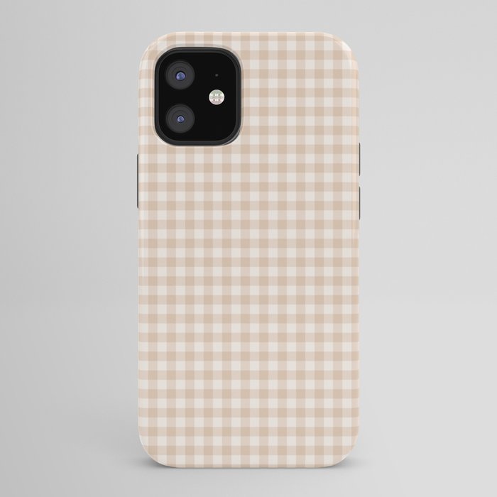 Gingham Plaid Pattern - Warm Neutral Tan iPhone Case Gallery Image 42